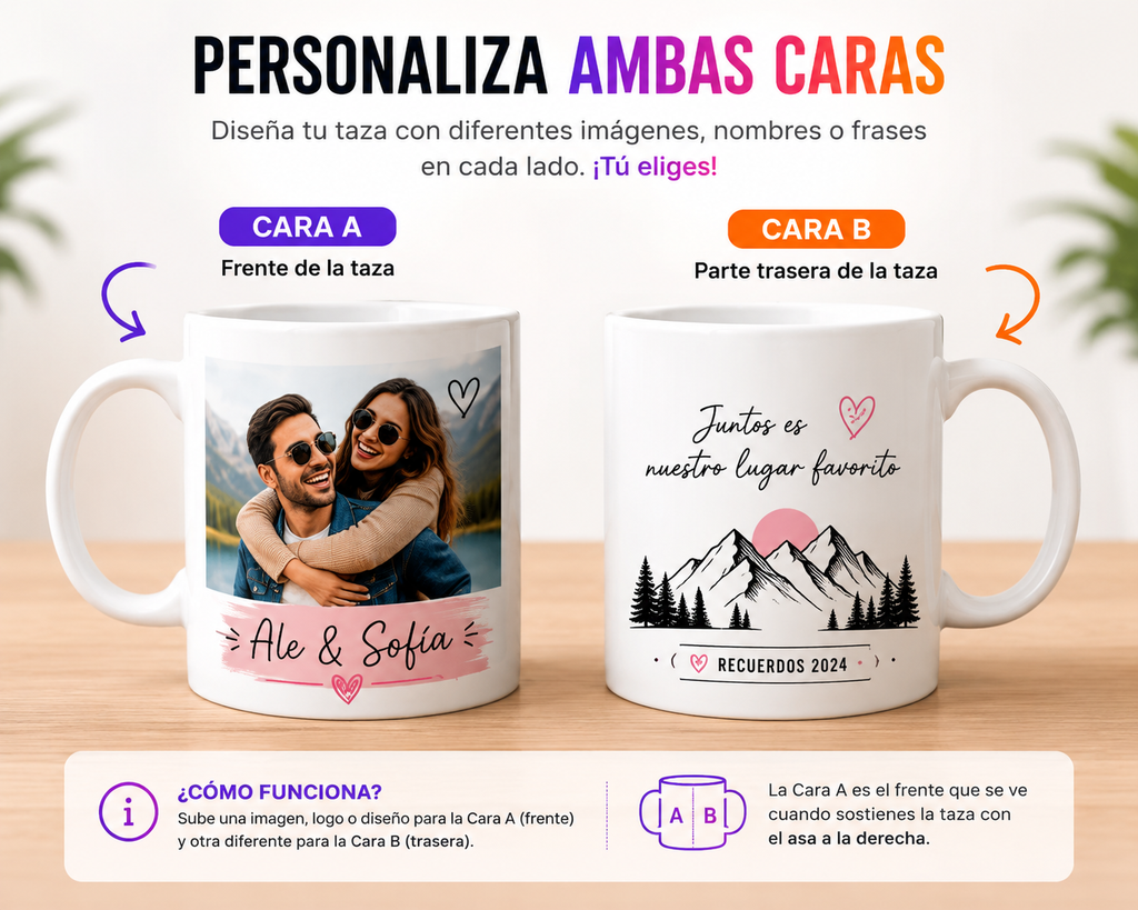 Taza Personalizada 11oz | Foto, Nombre, Logo o Diseño | Printa Crea